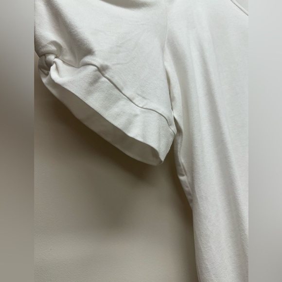 Talbots plus 1X White Relaxed V-Neck Short Sleeve Tee - Picture 3 of 6